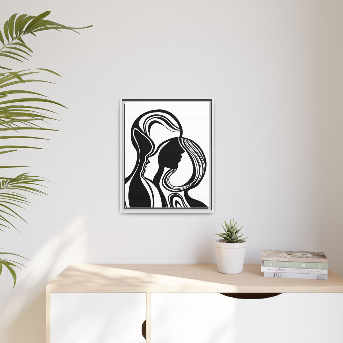 INTERTWINED Matte Canvas, Framed (Multi-color)
