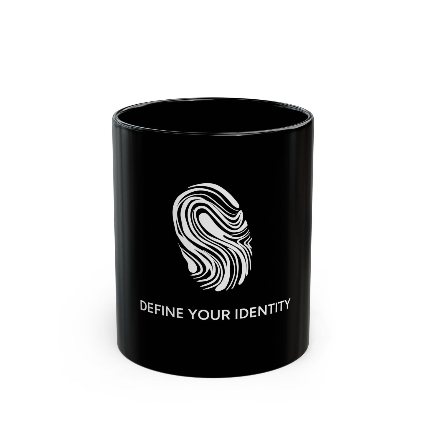 DEFINE YOUR IDENTITY Black Mug (11oz, 15oz)