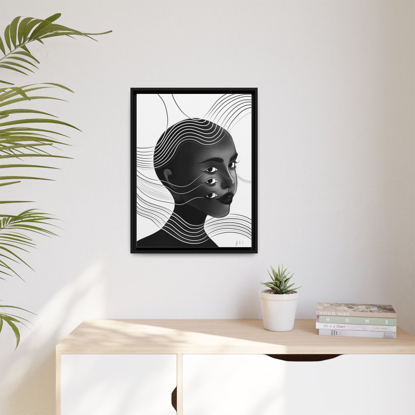 SISTER FUTURE Matte Canvas, Framed (Multi-color)