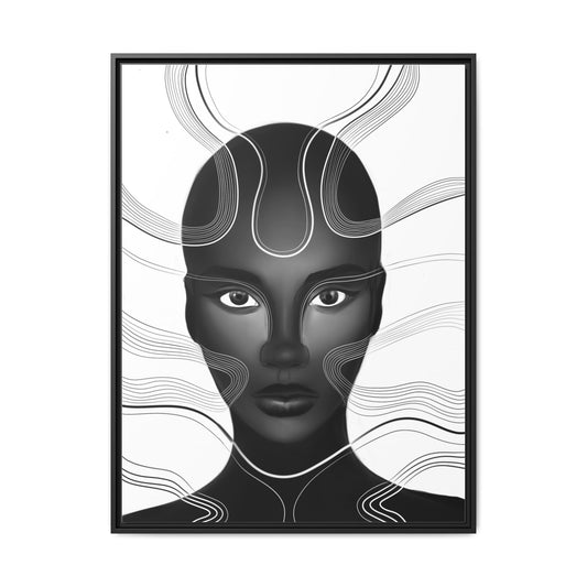 SISTER PRESENT Matte Canvas, Framed (Multi-color)