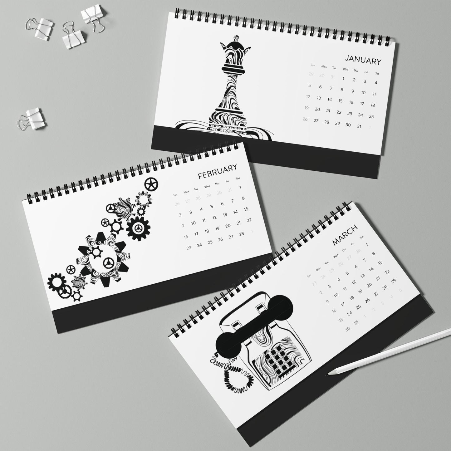 J'LEE LAUREEN EXPERIENCE Desktop Calendar (2025 grid)