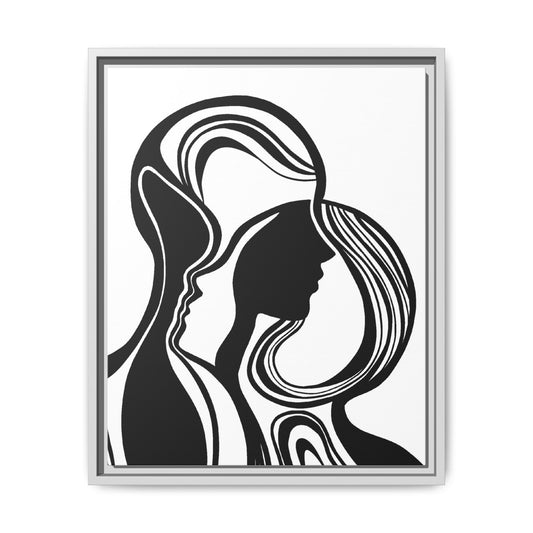 INTERTWINED Matte Canvas, Framed (Multi-color)