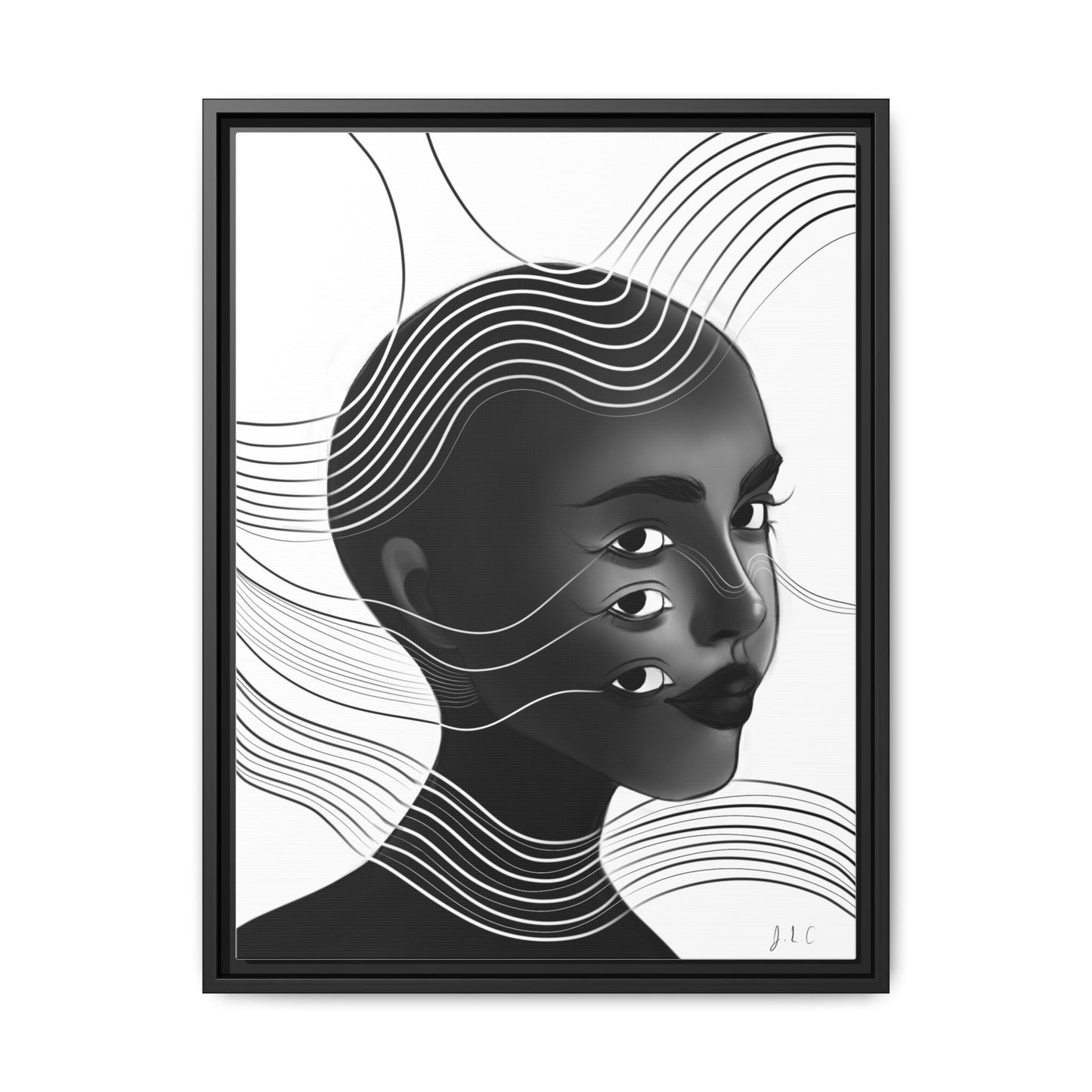 SISTER FUTURE Matte Canvas, Framed (Multi-color)
